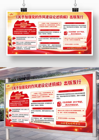 关于加强党的作风建设 党建展板