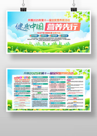 2025年全民营养周活动主题宣传展板