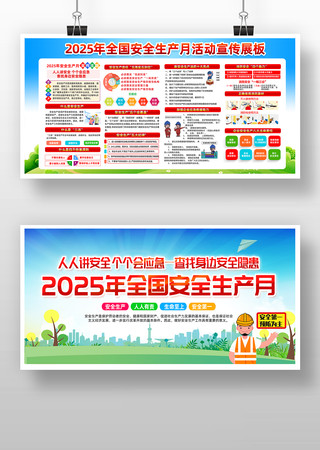 2025全国安全生产月主题展板