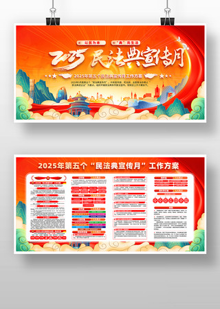 2025第五个民法典宣传月展板宣传栏