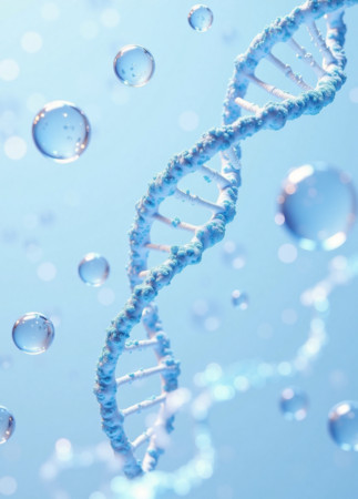 DNA双螺旋结构的分子图
