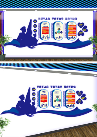 警局平安创建文化墙 CDR