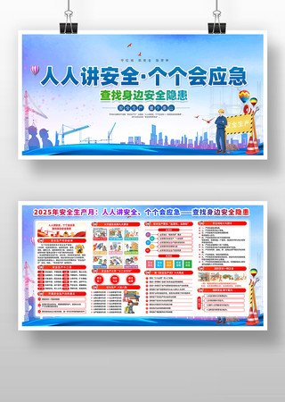 2025年第24个全国安全生产月宣传展板