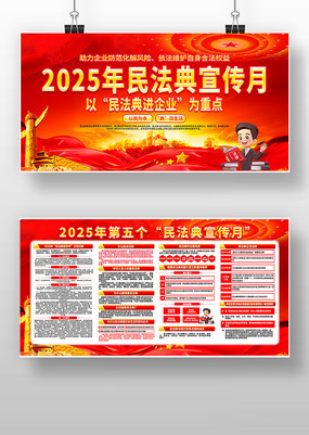 2025年民法典宣传月宣传展板