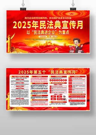 2025年民法典宣传月宣传展板