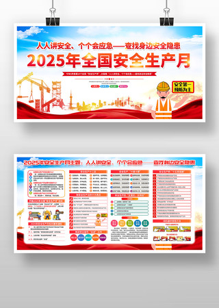 2025年全国安全生产月展板