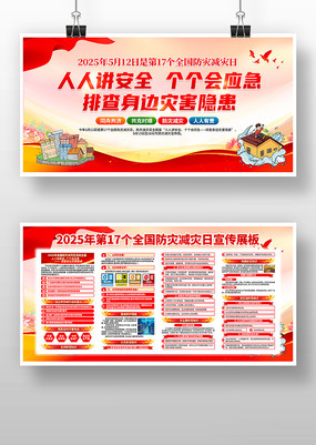 2025年512全国防灾减灾日展板