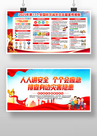 2025年512全国防灾减灾宣传展板 PSD