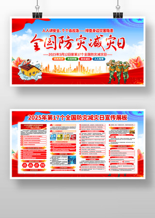 2025年全国防灾减灾日活动主题展板