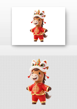 2026马年元素可爱卡通马