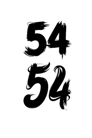 54书法毛笔字体设计