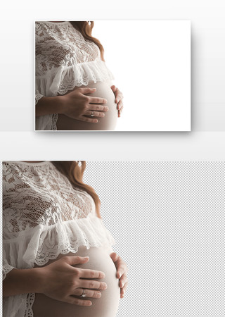 孕妇轻抚孕肚