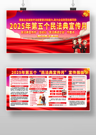 22025年民法典进企业民法典宣传月展板