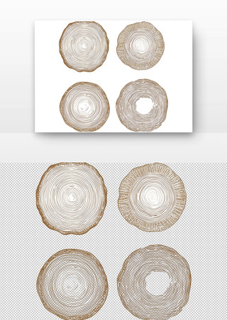 不同纹理的年轮 PNG