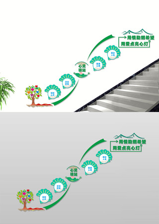 心理咨询室楼道文化墙 CDR