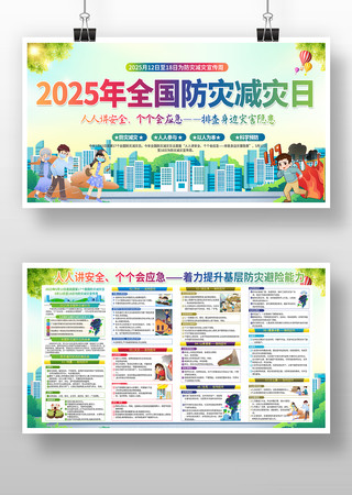 2025年全国防灾减灾日展板