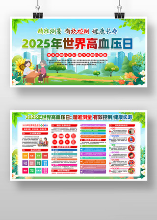 2025年世界高血压日活动展板 PSD
