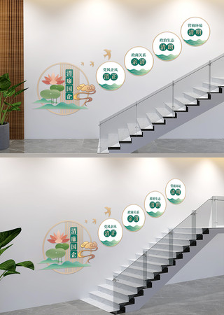 构建清廉国企楼梯展板文化墙 AI