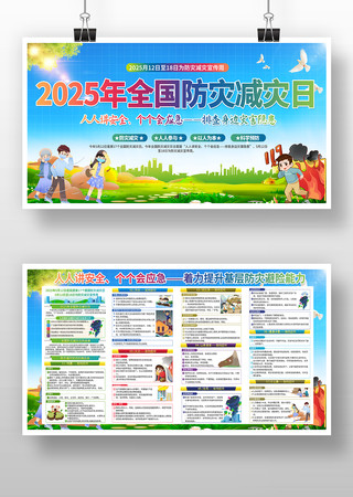 全国防灾减灾日宣传展板