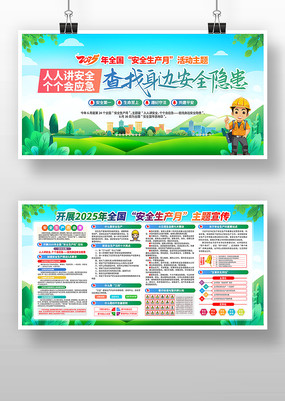2025全国安全生产月主题展板