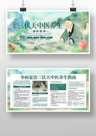 三伏天中医养生展板