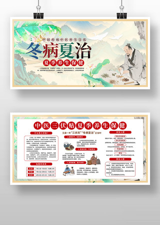 夏季中医养生保健展板