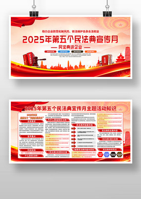 2025年民法典进企业民法典宣传月宣传栏