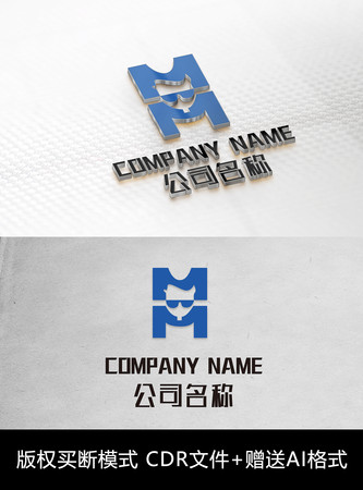 M字母logo标志字母商标设计