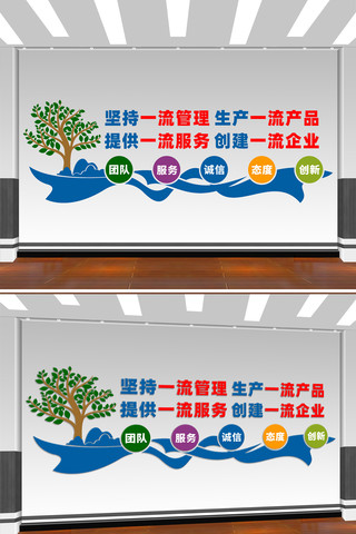 坚持一流管理企业文化墙 CDR