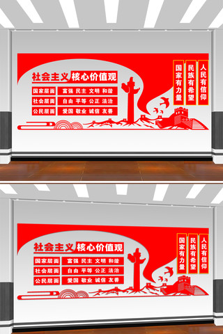 社会主义核心价值观文化墙