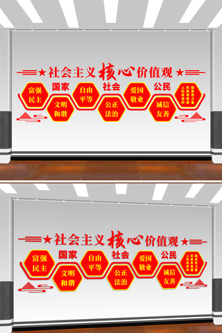 社会主义核心价值观文化墙设计