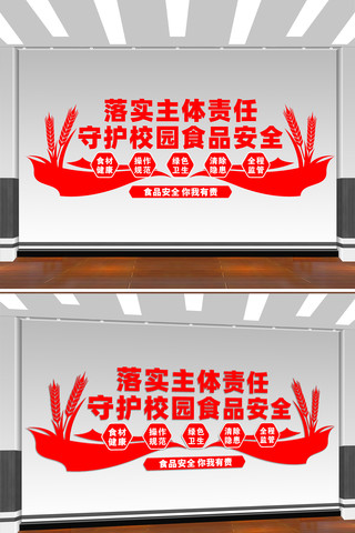 守护校园食品安全文化墙设计 CDR
