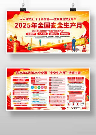 2025年第24个全国安全生产月展板
