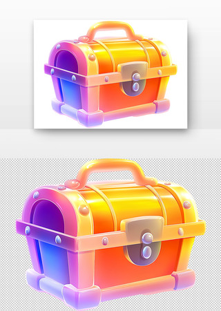 彩色宝箱 PNG