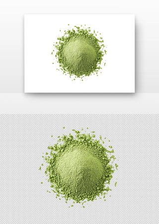 绿色抹茶粉末