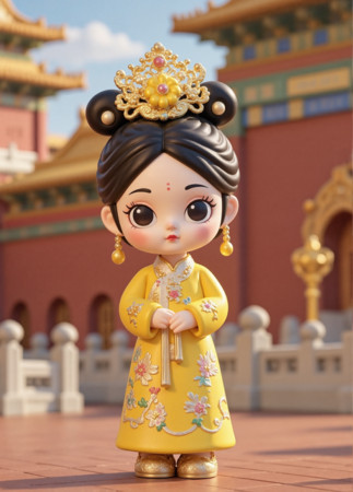 皇宫皇妃主题的人偶