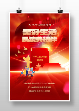 2025民法典宣传月海报