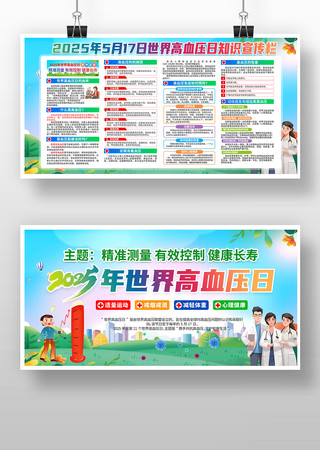 2025年世界高血压日主题活动知识展板 PSD