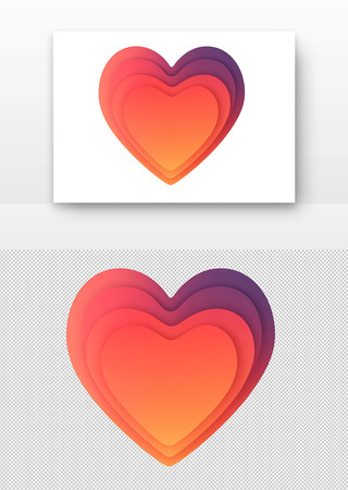 渐变心形 渐变心形