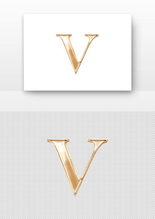 金色的V字母