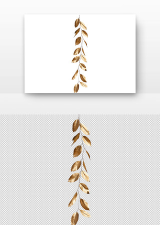金色的叶子 PNG