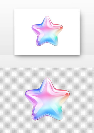 彩色星形五角星 彩色星形五角星