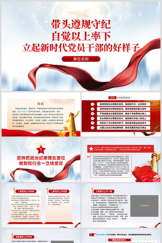 带头遵规守纪以上率下立起党员干部好样子 ppt