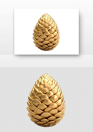 金色松果 PNG