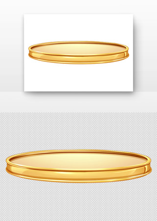 金色圆环电商展台 PNG
