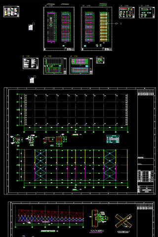 垃圾池坑钢管桁架屋盖CAD施工图 CAD