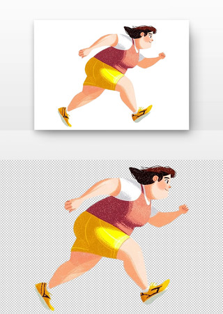 肥胖女性跑步