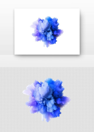 蓝色烟雾 PNG