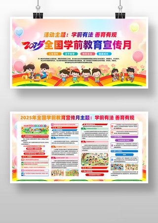 2025年全国学前教育宣传月展板图片