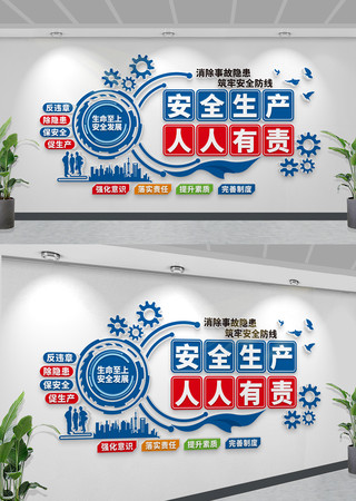 安全生产人人有责文化墙安全生产标语文化墙 CDR